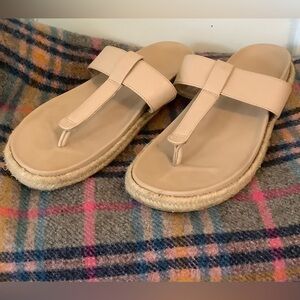 Joie Neutral Nude Thong Sandals